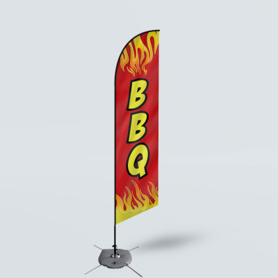 Sinonarui BBQ Low Price Hot Selling Custom Pattern Beach Flags Feather Flags
