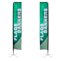 Cheap Custom Double Hot Sale Sided Sublimation Printing Advertising Feather Flags