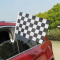 Custom printing 100%polyester car flags with plastic pole