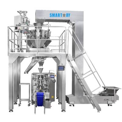 Multihead Weigher Vertical Packing Line Chips Packing Machine Popcorn Packaging Line