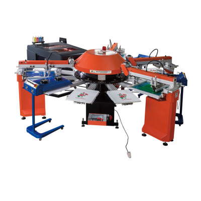 SPG Automatic Screen Printing Machine With YZ Digital Printer For Shirts