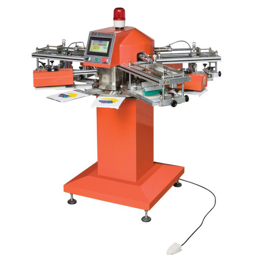 SPF socks pcb label rotary automatic screen printing machine
