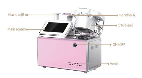 Máquina de belleza de elevación facial cuerpo adelgazante Cavitación de vacío Máquina de sistema RF