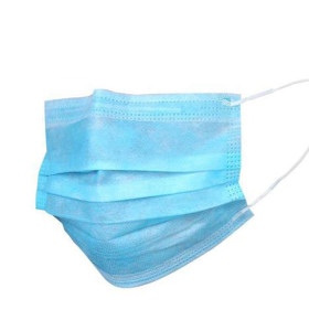 Blue Disposable 3ply Non-woven Dust Face Mask