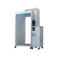 Automatic temperature measurement and disinfection channel