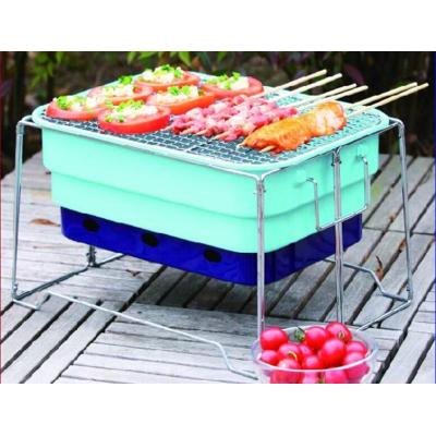 square folding portable bbq grill of with carry bag