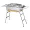 Square fodable BBQ grill with table made of the stainless steel430