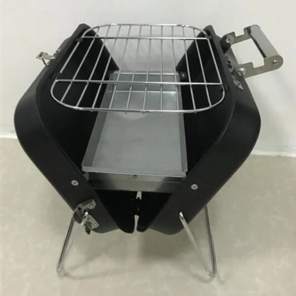 Tool case folding bbq grill of the notebook shape