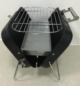 Tool case folding bbq grill of the notebook shape