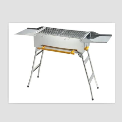 Square fodable BBQ grill with table made of the stainless steel430