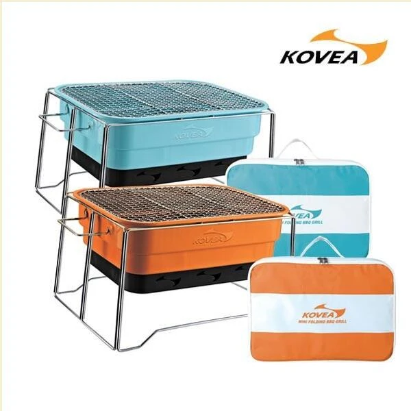 square folding portable bbq grill of with carry bag