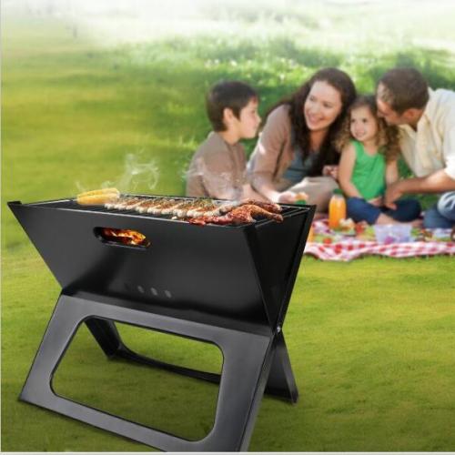 square folding portable bbq grill of with carry bag