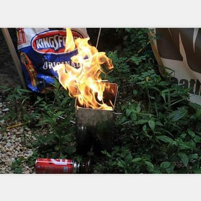 fodable charcoal start  with carry bag made of the stainless steel