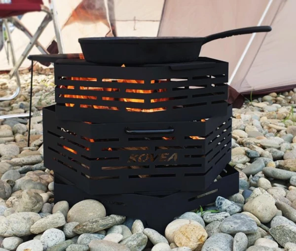 outdoor fire pit with carry bag
