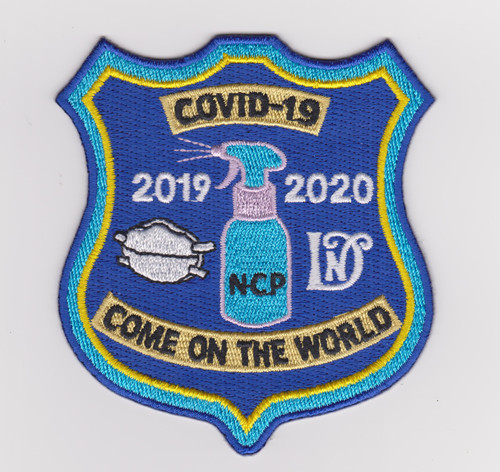 Custom 100% embroidered insignia sanitizing water mask anti-virus embroidery patch / Garment Patch
