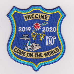 Custom 100% embroidered insignia sanitizing water mask anti-virus embroidery patch / Garment Patch