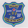 Custom 100% embroidered insignia sanitizing water mask anti-virus embroidery patch / Garment Patch