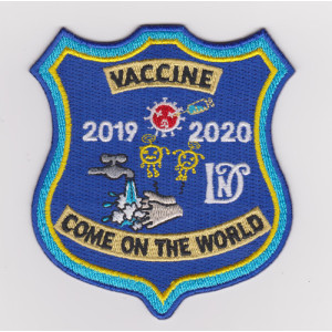 Custom 100% embroidered badge wash hands frequently to prevent virus embroidery patches / Garment Patches