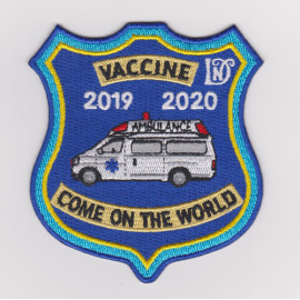 Custom 100% embroidered patch / garment patch / ambulance