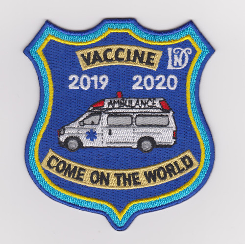 Custom 100% embroidered patch / garment patch / ambulance