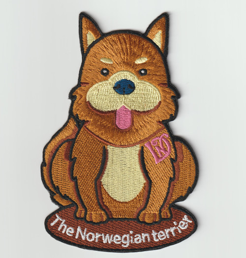 Custom animal cute dog design badge embroidered patch pocket hat