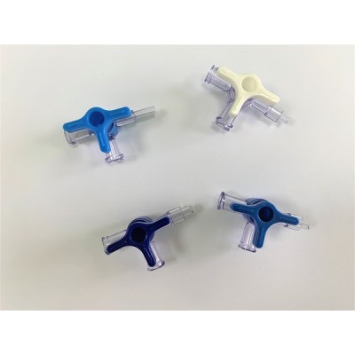3 way stopcock for tubing | White | Blue | Medical Use | Disposable | Medical Device Wholesaler