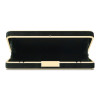 Black velvet removable shoulder strap crystal clutch evening bag