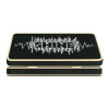 Black velvet removable shoulder strap crystal clutch evening bag