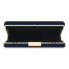 Blue nylon removable shoulder strap crystal clutch evening bag