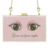 Pink acrylic gold glitter powder leisure bag