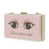Pink acrylic gold glitter powder leisure bag