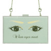 Green acrylic gold glitter powder leisure bag