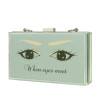 Green acrylic gold glitter powder leisure bag