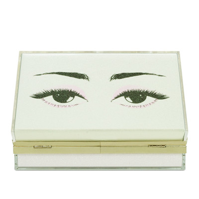 White acrylic gold glitter powder leisure bag