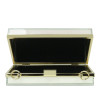 White acrylic gold glitter powder leisure bag