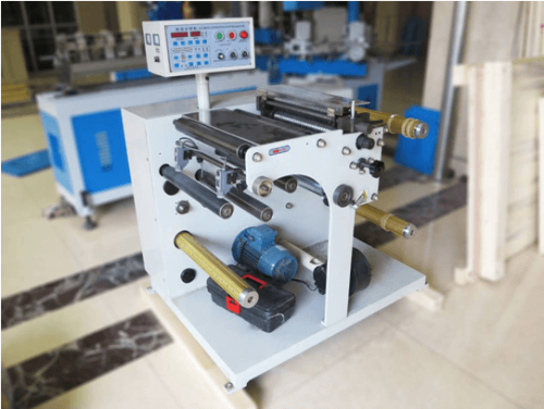 Máquina rebobinadora de corte de papel barata de 450 mm de ancho para paja de papel