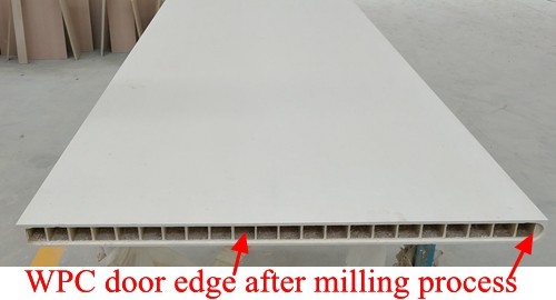 WPC door edge after milling machine