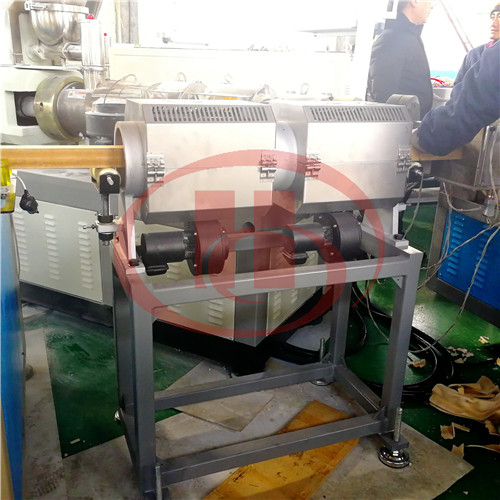Solid WPC door frame production line with wood reinforced inner core