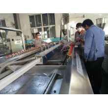 PVC window profile making machine tested in Hegu successfully