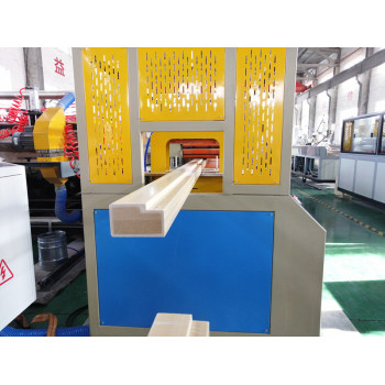 Low cost high speed wood core wpc solid door frame making machine