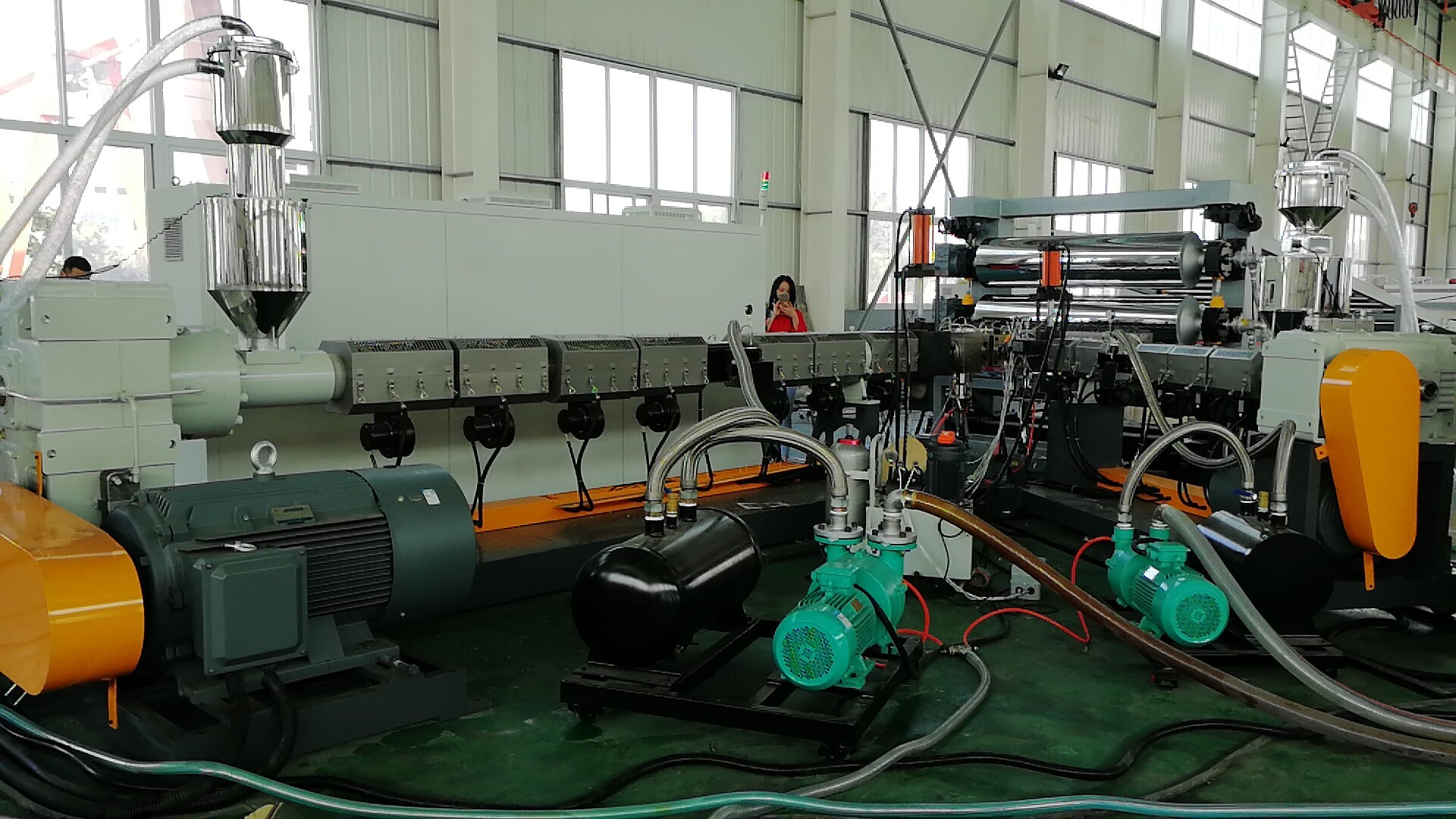 TS-1500mm ABS Sheet Co Extrusion Machine Line for Making ABA three layer plastic sheet