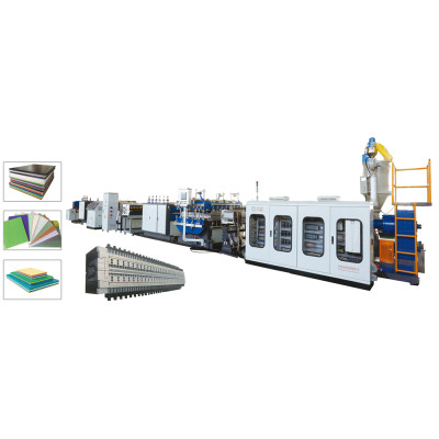 CE certificated PP Hollow Coroplast Corrugated Sheet Extrusion Machine Plastic Hollow Sheet Machine