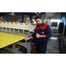 Tongsan 2600 type PP hollow corrugated sheet machine running in Iran customer factory
