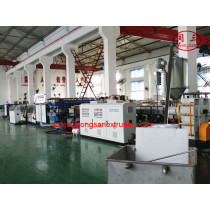 Auxiliary machine for plastic hollow corrugated sheet package boxes production line
