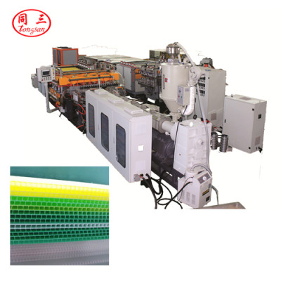 2450mm  SJ120  plastic PP hollow corrugated  sheet extruder making machine for sale