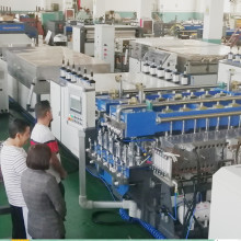 Mxico customer visit our company for PP hollow corrugated sheet making machine testing