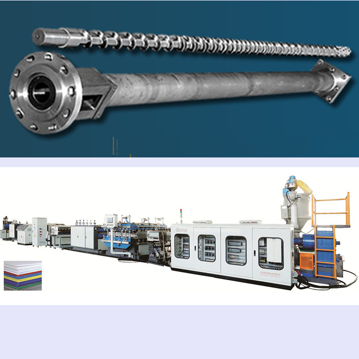 PP hollow corrugated sheet  machine screw and barrel