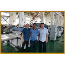 India customer visit Tongsan for PP hollow corrugated sheet making machine