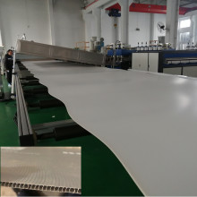 Low cost S-type PP hollow corrugated sheet machine testing for delivery