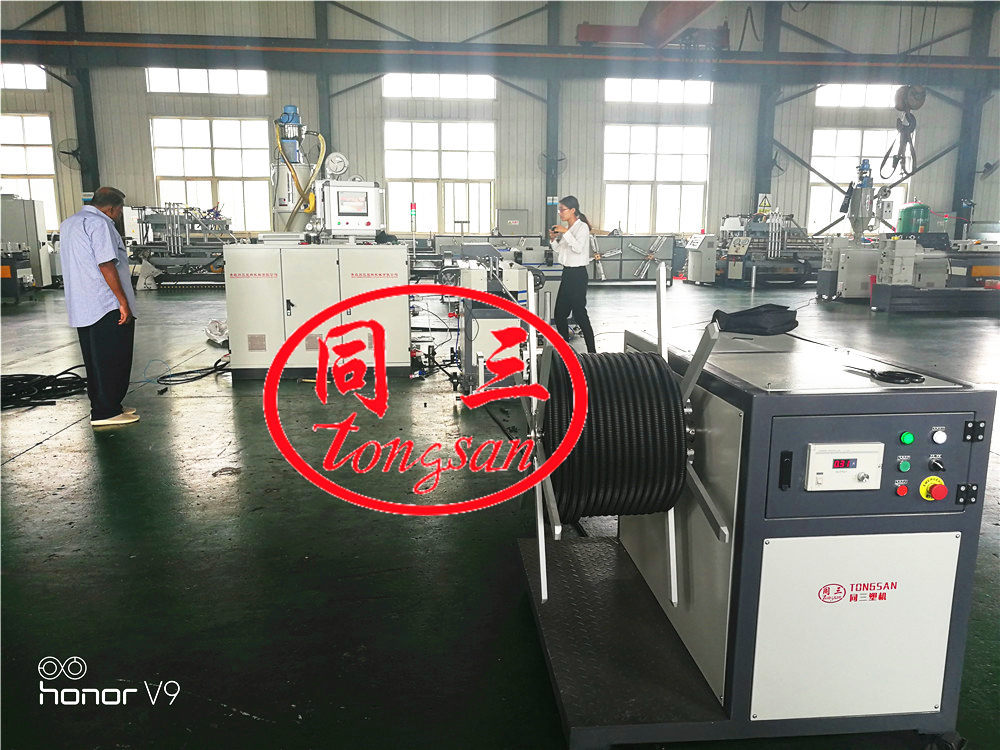 extrution line for hdpe corrugated electrical tube